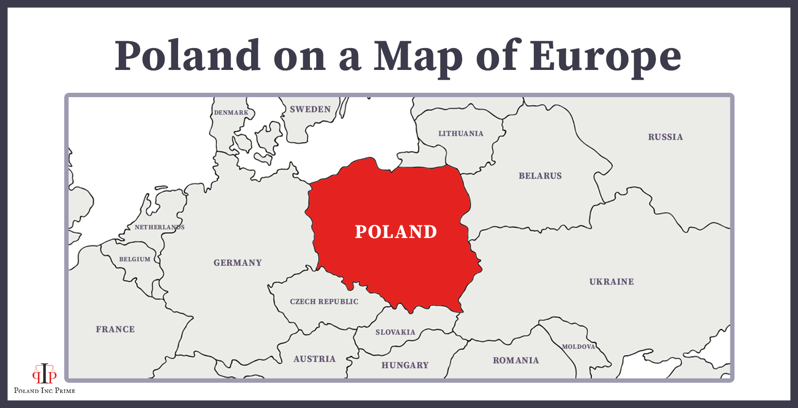 location of Poland on a map of Europe